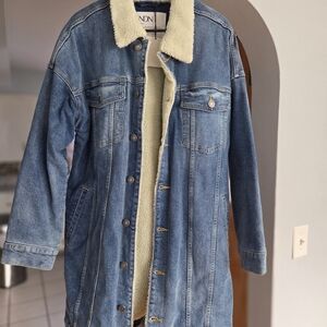 LNDN Denim Sherpa-Lined Jacket
